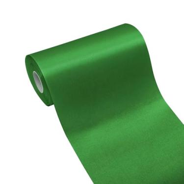 Imagem de Simplegoal Fita de cetim verde floresta 15 cm 25 jardas tecido grande fita de seda para embrulho de presente kit cerimônia de corte grande abertura cadeira faixa mesa cabelo carro laços costura