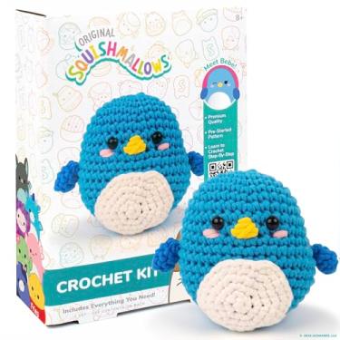 Imagem de Squishmallow Original Bebe The Bluebird Crochet Kit, Includes Yarn, Crochet Hook, Starter Hooks, Step-by-Step Tutorials, Exclusive Crochet Kit for Beginners, DIY Craft, Crochet Kits, Great Teen Gifts