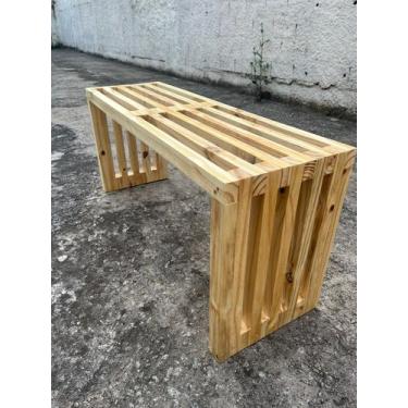 Imagem de Banco Ripado de madeira maciça, para areá externa e interna - OliverDu