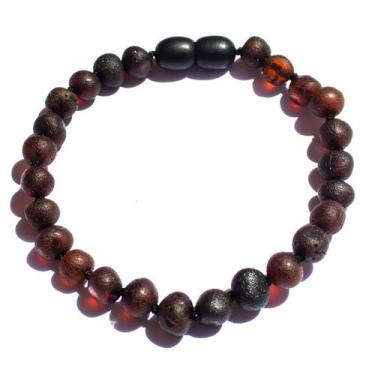Imagem de Pulseira e Tornozeleira 18cm Âmbar Báltico Cereja Não Polido - Âmbar O