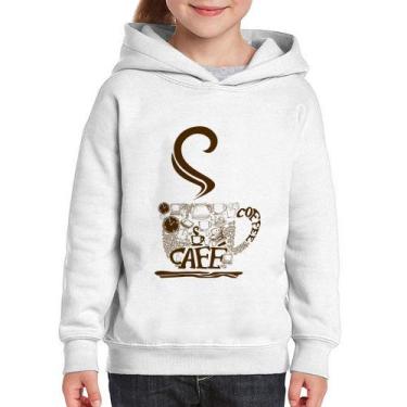 Imagem de Moletom Infantil Café Coffee - Foca na Moda, Branco, 12