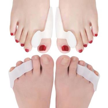 Imagem de Kit 2 pares protetor e corretor joanete para tratamento - SWG, BRANCO,