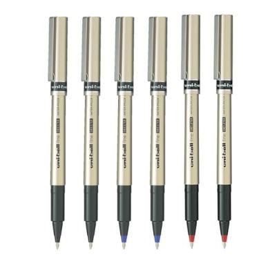Imagem de Kit 6 Caneta Rollerball UB-177 Fine Deluxe AZ, PT, VM 0.7mm - Uni-ball