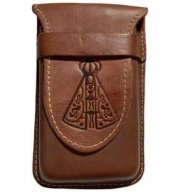 Imagem de Porta Celular Bainha Country Para Cinto Em Couro Universal Estampas - 