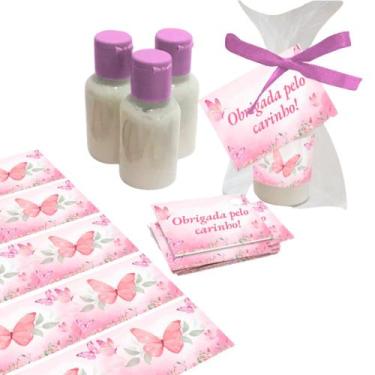 Imagem de Kit 25 Lembrancinhas Hidratantes Tema Borboleta Para Festas de 15 Anos