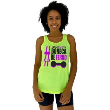 Imagem de Regata Feminina Recorte Nadador MXD Conceito Boneca De Ferro, Amarelo 