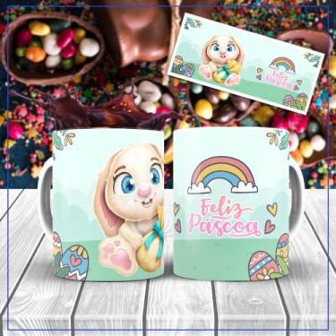 Imagem de Xícara Branca Porcelana Coelinho Coelho Páscoa + Caixinha - RYLLO, 06