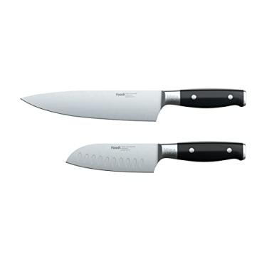 Imagem de Ninja Conjunto de facas de chef e faca Santoku K32002 Foodi NeverDull System, Premium, aço inoxidável alemão, preto