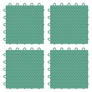 Imagem de Deevoka 4 peças de telhas de gelo de terra seca tapetes de piso de hóquei placa de treinamento de hóquei, Verde