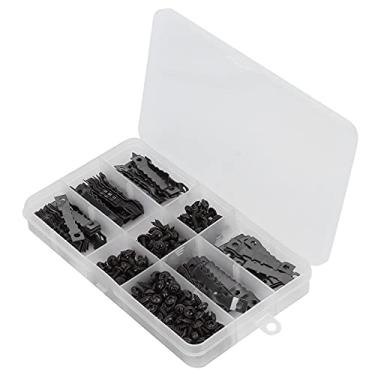 Imagem de Kit de Suspensão de Moldura de Imagem, Cabides Dente de Serra 200 Unidades de Parafusos 100 Unidades Cabides de Imagem Dente de Serra Ganchos de Suspensão de Imagem 2 Furos