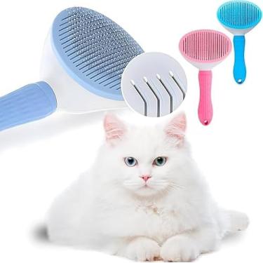 Imagem de Escova Rasqueadeira Tira Pelos Pet Cães e Gatos (Azul) DM SHOPP