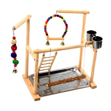 Imagem de Bothyi Suporte para, Brinquedo para Playground de, Centro de Atividades de Exercícios, Poleiro de Madeira, Academia, Cercadinho,