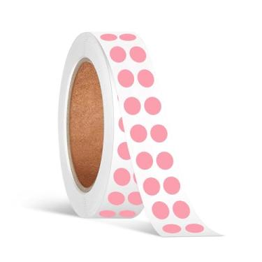 Imagem de Etiquetas circulares de 1/4 polegada, adesivos redondos de 0,25 polegada com código de cores, pacote com 1000 para escritório e marcação (rosa)