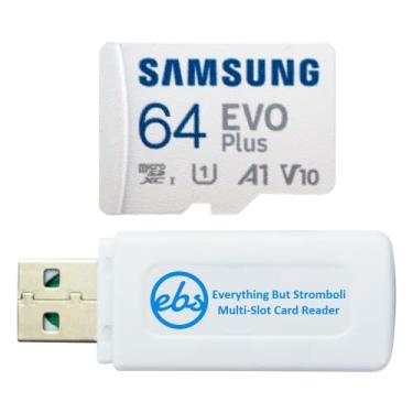 Imagem de Cartão de memória Samsung EVO Plus MicroSDXC de 64 GB para drones compatível com Mavic 3 Pro, Air 3s, Mavic Pro Platinum, Action 5 Pro (MB-MC64) Pacote com 1 leitor de cartão Everything But Stromboli