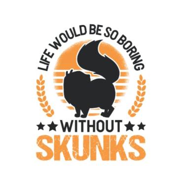 Imagem de Stinktier Notizbuch: Life would be so boring without Skunks Stinktier / 6x9 Zoll / 120 karierte Seiten