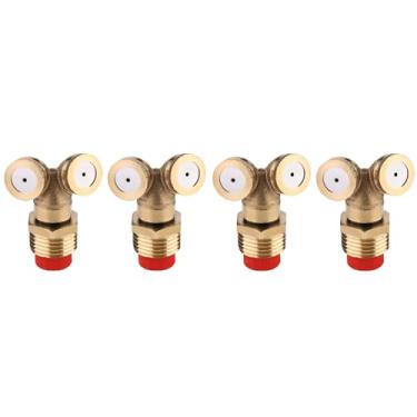 Imagem de 2 Pçs Spray de Bronze Bico Duplo Pulverizador Agrícola Jardim Sprinkler Irrigação Pulverizador para Arruelas Arma Mais Limpa