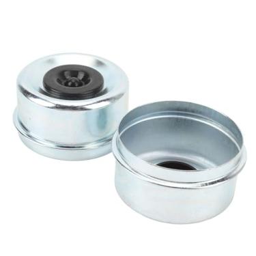 Imagem de Tampa de Poeira do Rolamento do Eixo do Reboque Liga de Aço de 2 Pces 2.72in Od-capa de Graxa Galvanizada para Cubos de Roda 7000-8000lb