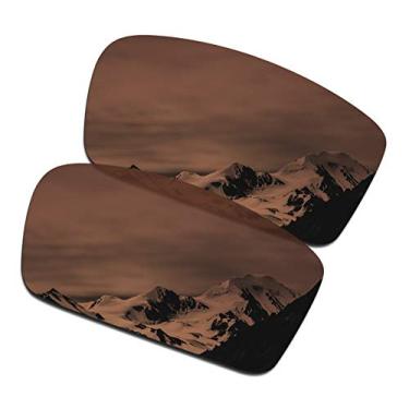 Imagem de SmartVLT Lentes de substituição masculinas marrom âmbar para óculos de sol Oakley Twitch