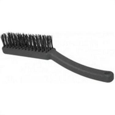 Imagem de Escova De Aco Manual Roma Plastico Com Cabo 4 Fileiras - Kit C/12 Peca