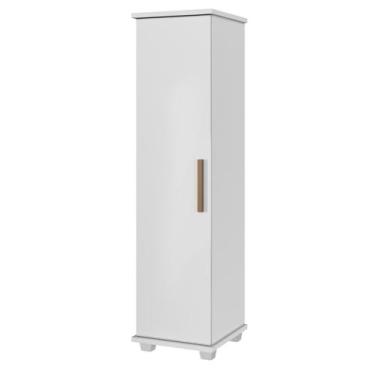 Imagem de Armário Multiuso 1 Porta 4 Prateleiras Cuiaba Arte Móveis, Branco