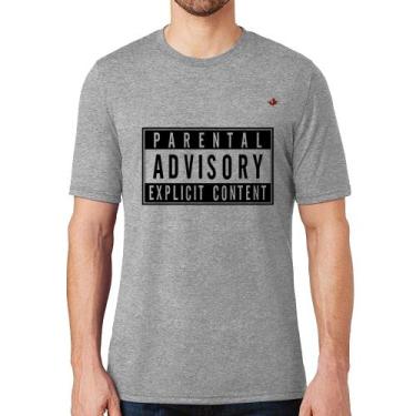 Imagem de Camiseta Parental Advisory: Explicit Content - Foca na Moda, Cinza, G