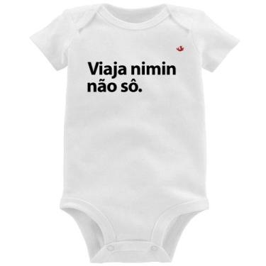 Imagem de Body Bebê Viaja nimin não sô - Foca na Moda, Branco, P
