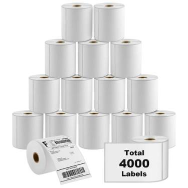 Imagem de Etiquetas Térmicas Diretas MaxGear 4x6 - 4000 Unidades (16 Rolos)