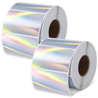 Imagem de Etiquetas Adesivas Térmicas Holográficas Kosiz - 1000 Unidades (2 Rolo