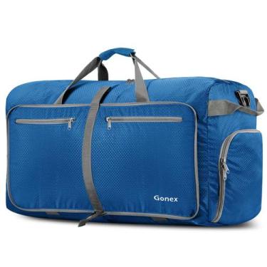 Imagem de Mochila de Viagem Gonex 40L - Repelente à Água em Nylon Azul Escuro