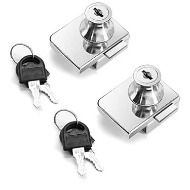 Imagem de Trava de porta de vidro, Prata, Double door