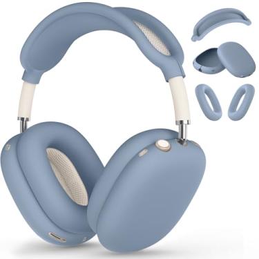 Imagem de Capa de silicone para AirPods Max, capa para fone de ouvido/fones de ouvido/capa para fones de ouvido AirPods Max, acessórios protetor de silicone macio para AirPod Max New USB-C (2024) (lavanda)