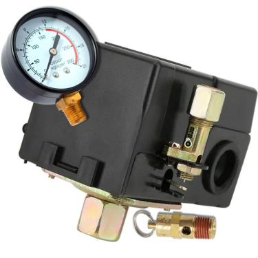 Imagem de Kit Pressostato 80-120 1V Compressor Para Chiaperini Motomil