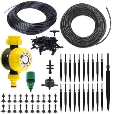 Imagem de Kit Irrigação Gotejamento Completo 100 Vasos horta Jardim - Amanco