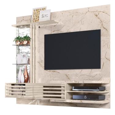 Imagem de Painel Home Suspenso Frizz Supreme para TV até 55 - Madetec Calacata/Off White
