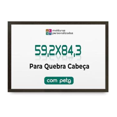 Imagem de Moldura 59,2x84,3 para Quebra Cabeça Grow Puzzle com Proteção Petg (Tabaco)