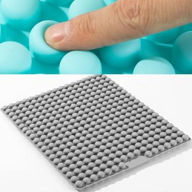 Imagem de Mamigeor Almofada de assento de silicone líquido com design de bolhas - suporte ergonômico respirável para escritório, carro, cadeira de rodas - alívio de pressão e durável (cinza)