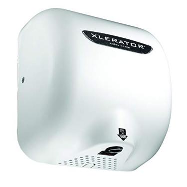 Imagem de XLERATOR Secador De Mãos Automático Alta Velocidade Xl-Bw Com Capa Plástico Termoendurecível Branco E Bico Redução Ruído 1.1, 12,5 A, 110/120 V