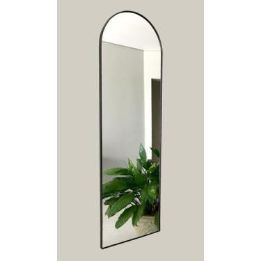 Imagem de Espelho oval de metal com a base reta - Mobília Express, Plus Size