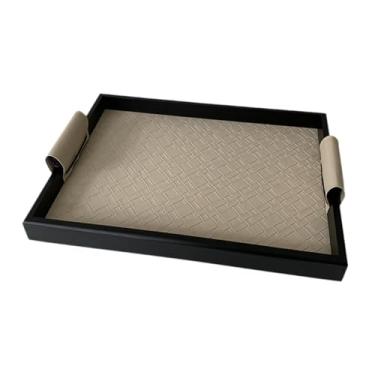 Imagem de APLVFFZH Jóias Brincos Brincos Colares de Pulseira Relógio de Jóias Servando Bandeja de Servir, Retangular Cáqui