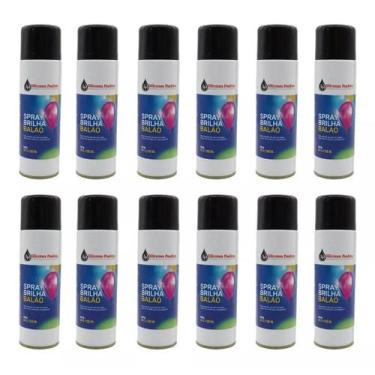 Imagem de Brilha Balão Spray Bexiga Festa Buffet 300Ml Decoração 12Un - Silicone