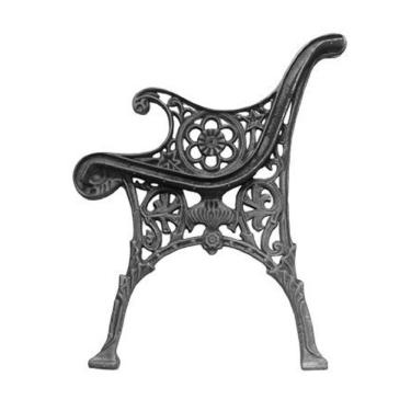 Imagem de Par Pé de Banco Praça Jardim Decoração Inglês Ferro Fundido