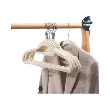 Imagem de Cabides De Roupas Antiderrapantes De Veludo Para Calças Vestidos Antid