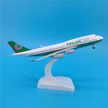 Imagem de Modelo De Avião De Metal Em Liga De Fundição De 20cm Boeing 747 Com Tr