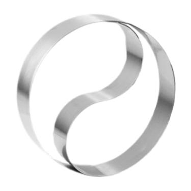 Imagem de WeiLaiKeQi Anel de cozimento para salada, bolo, sobremesa, cortador de biscoitos antiaderente, forma para assar, mousse, aço inoxidável, anel redondo para massa, 8cmx3cm