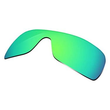 Imagem de Lentes de substituição para óculos de sol Glintbay 100% preciso para Oakley Batwolf OO9101, Polarized Green Mirror, Small
