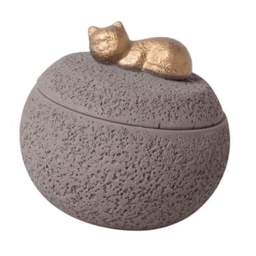 Imagem de Ioensy Caixa compacta para cinzas de urna funerária, 350ml, recipiente de armazenamento, base estável e resistente à umidade, recipiente para urna de, Cinza