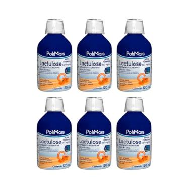 Imagem de Lactulose 667 Mg/ml Polimais 120ml Sabor Mamao Papaia Fonte de Fibras Kit com 6 - Nutriex