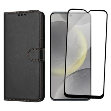 Imagem de Capa Carteira Para Galaxy S24 Plus Capinha Flip Case + Película de Vidro Temperado 3D