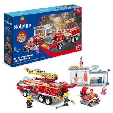 Imagem de Blocos De Montar Bombeiros Ultra Caminhão E Quadriciclo 807 Peças