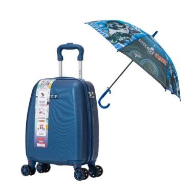 Imagem de Kit Mala Infantil + Guarda Chuva - Tripx, Azul
